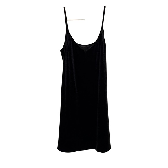 Brandy Melville Dresses & Skirts - Brandy Melville Slip Dress Womens One Size Black Velvet Polyester Elastane
